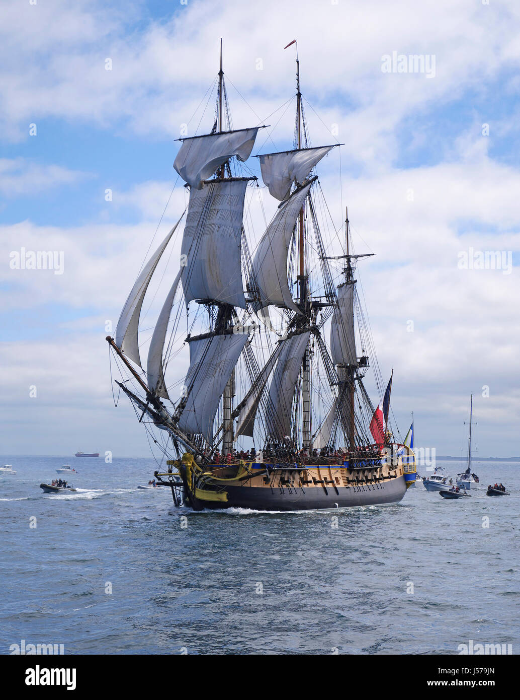 Französisch historische Schiff L'Hermine (fregatte Nachbau der