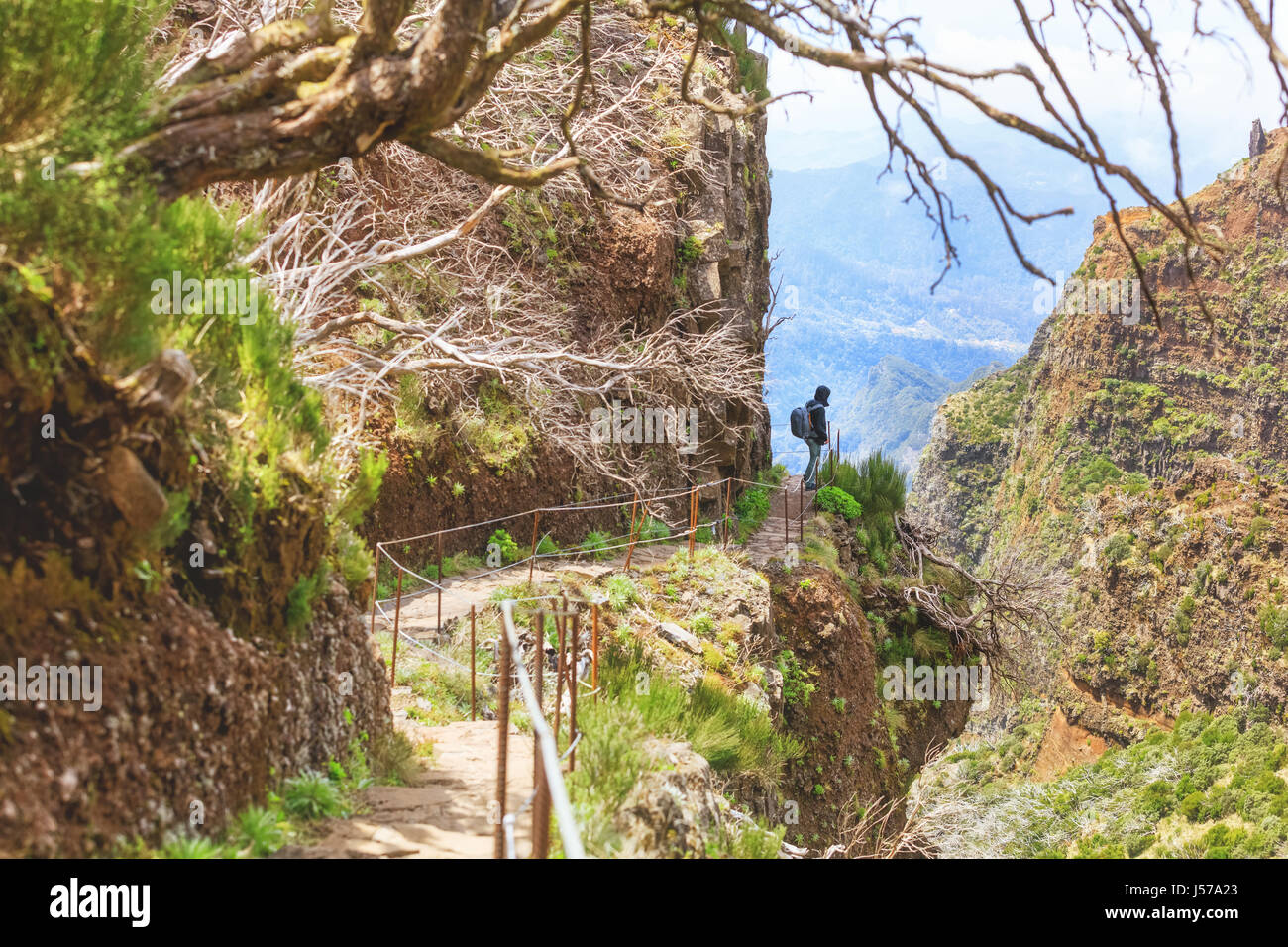Wandern auf Madeira Stockfoto