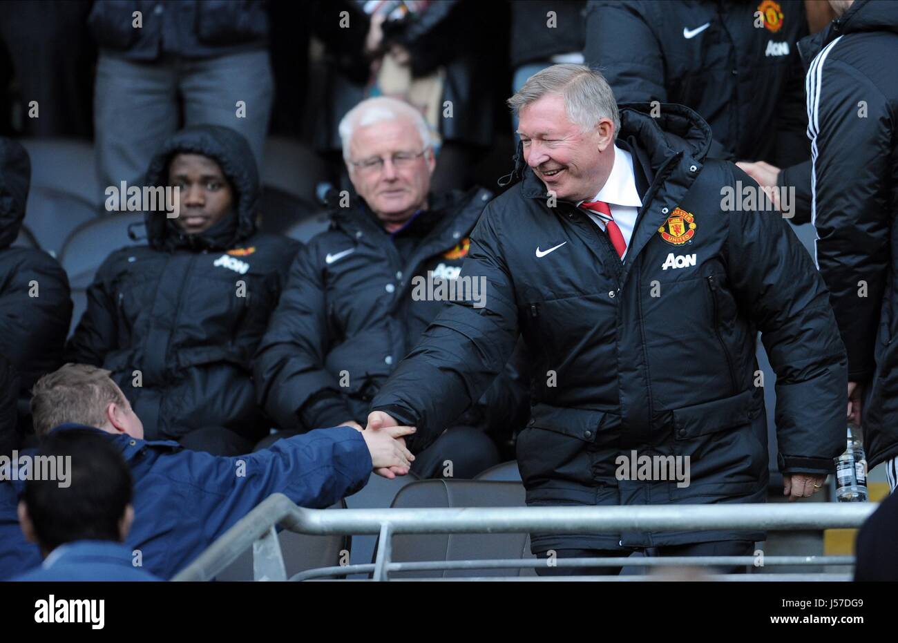 SIR ALEX FERGUSON HULL CITY FC V MANCHESTER UNIT KC STADIUM HULL ENGLAND 26. Dezember 2013 Stockfoto