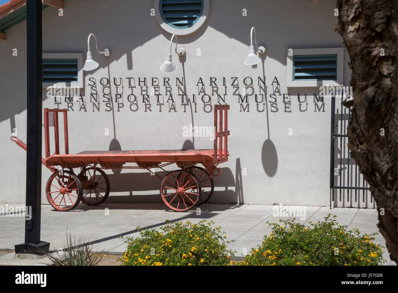 Tucson, Arizona - The Southern Arizona Transportation Museum, gelegen im alten südlichen Pazifik Depot. Stockfoto