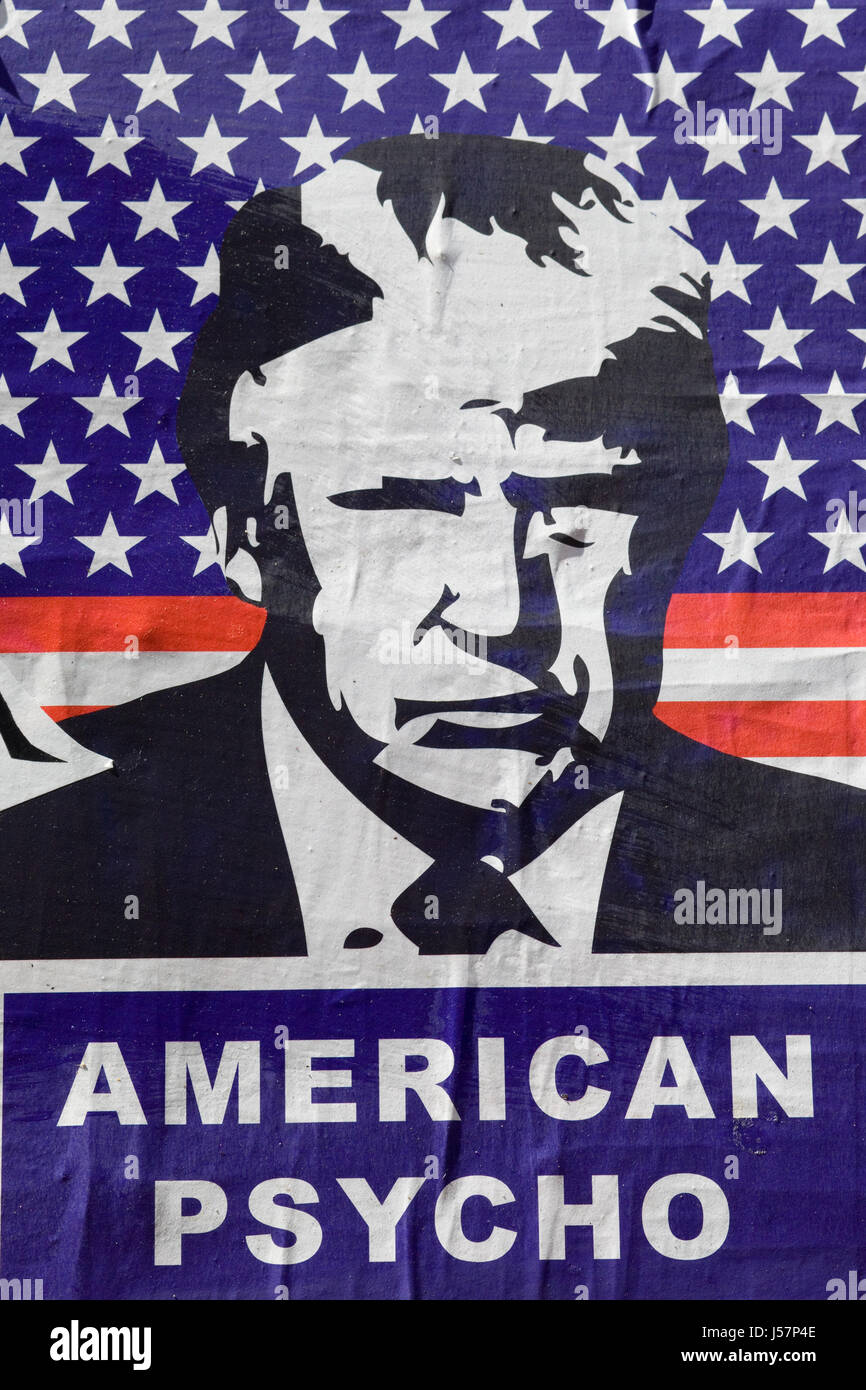 American Psycho, Poster von Donald Trump Stockfoto