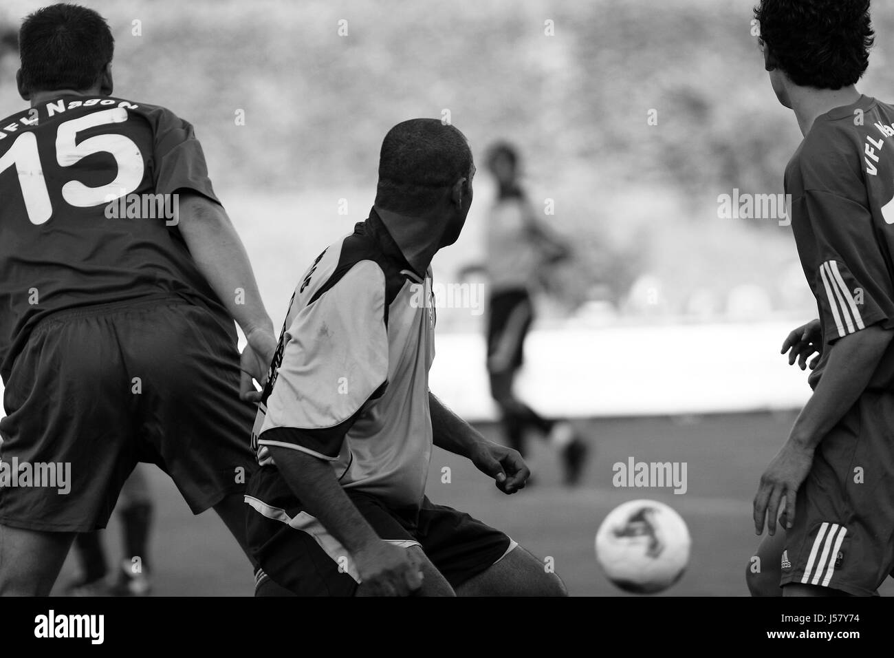 Sport-Sport-Spiel-Turnier spielen, spielt Ball Ziel Durchgang Tor gespielt Stockfoto