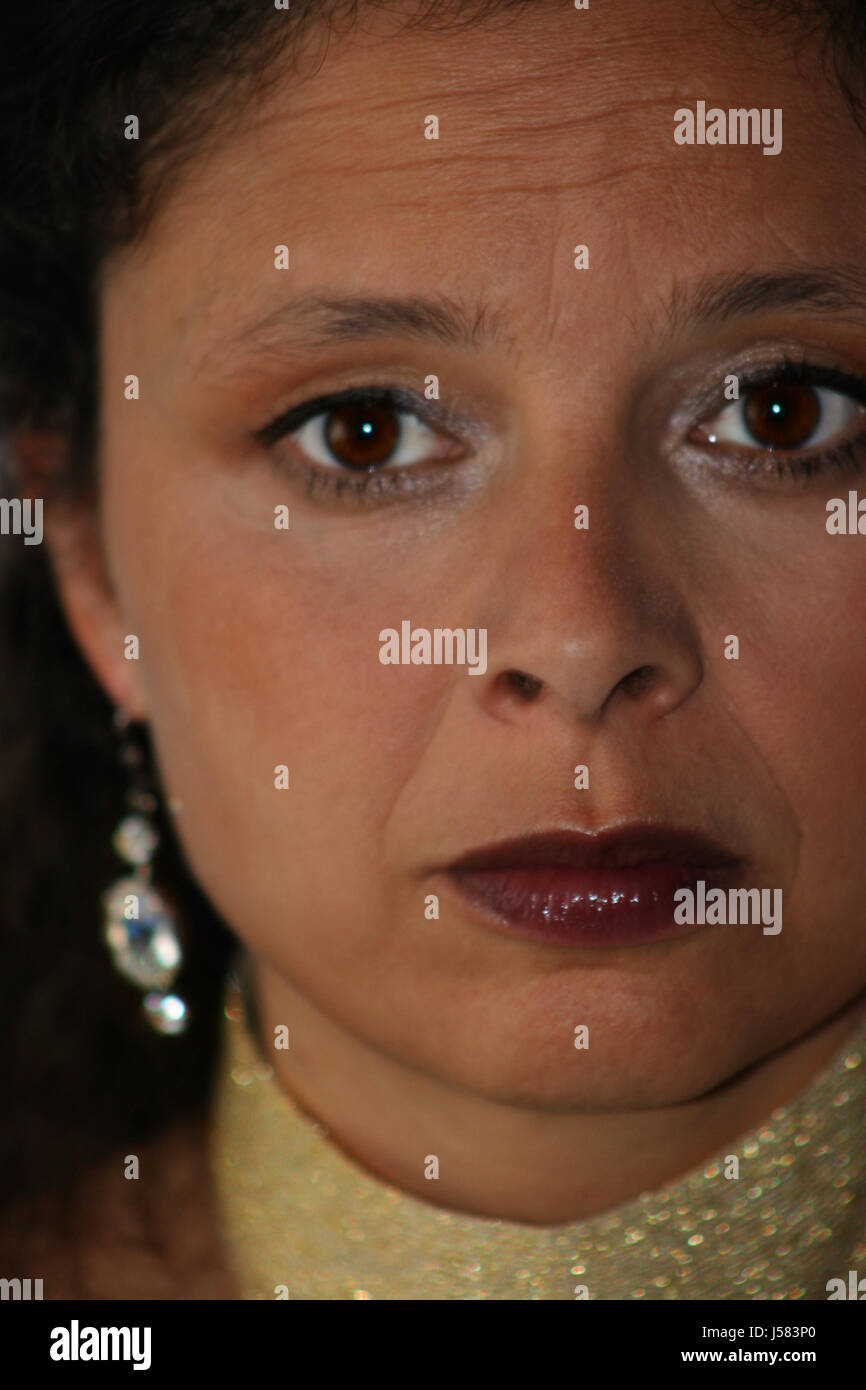 Frau, Porträt, Wien, Österreicher, Oper, Gesang, Diva, Gold, sterreich Stockfoto