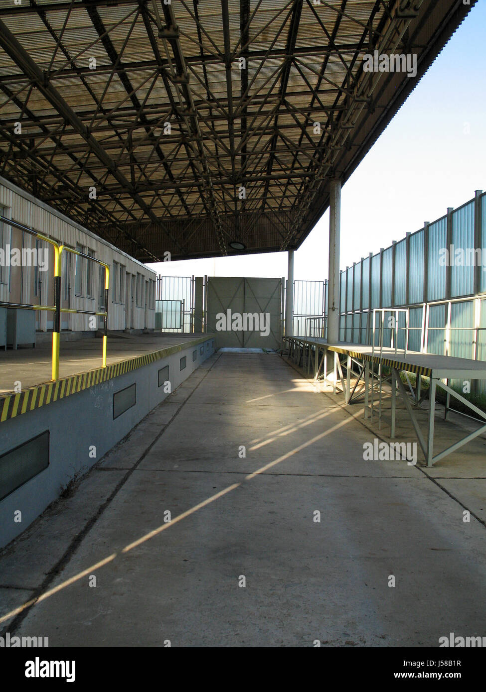 Gedenkstätte Grenze Grenzübergang Vergangenes Ehemlig Dependance innerdeutsche Stockfoto