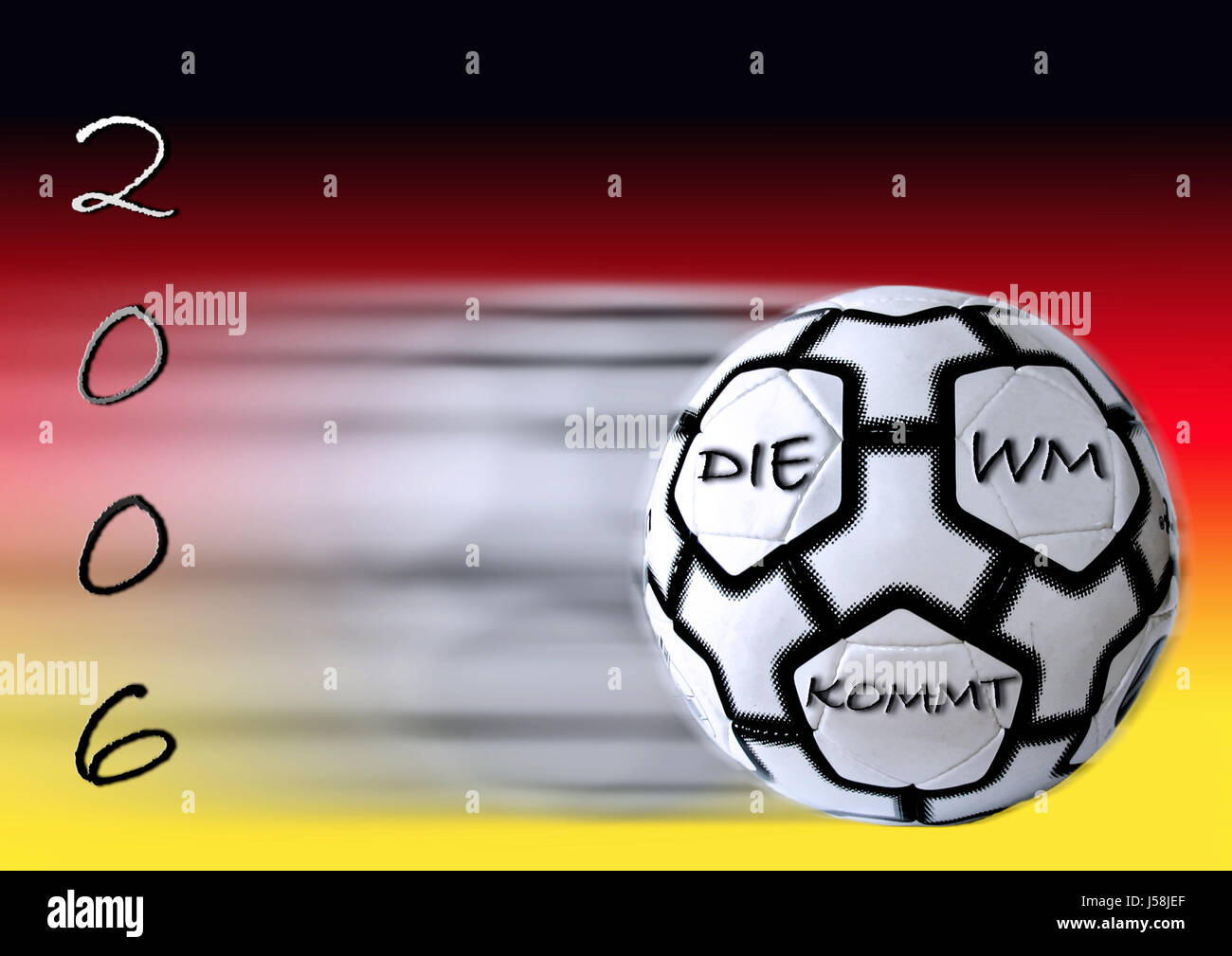 Sport Sport-Ball Ball Sport Fotomontage Deutschland Fahne Flagge Ankunft Stockfoto