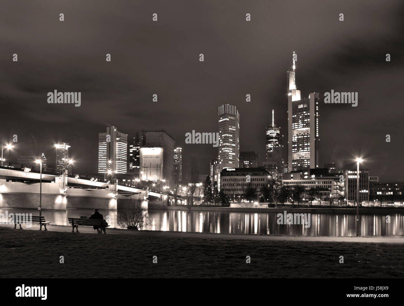 Fankfurter Skyline iv Stockfoto