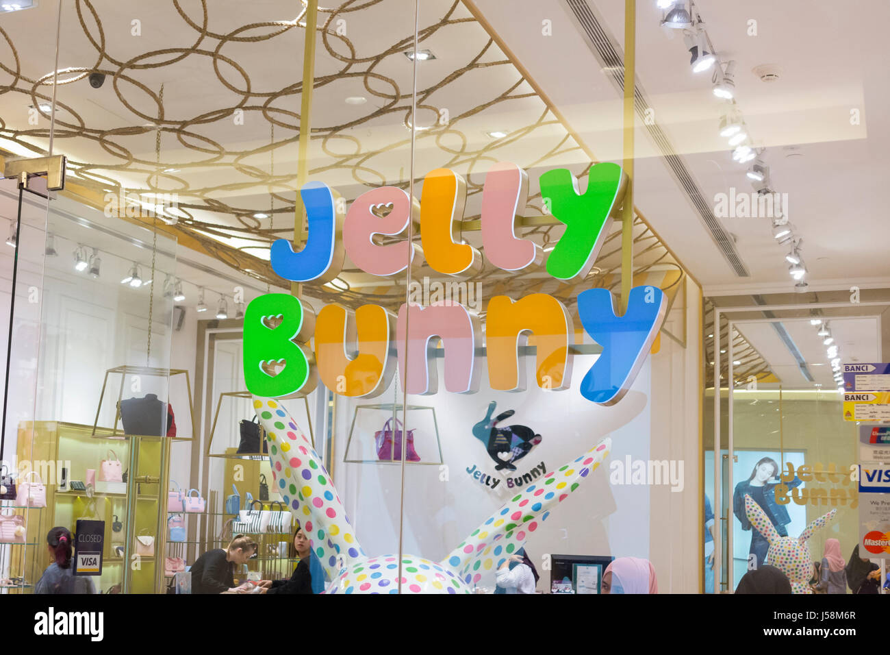 Gelee-Bunny-Shop, Kuala Lumpur, Malaysia Stockfoto