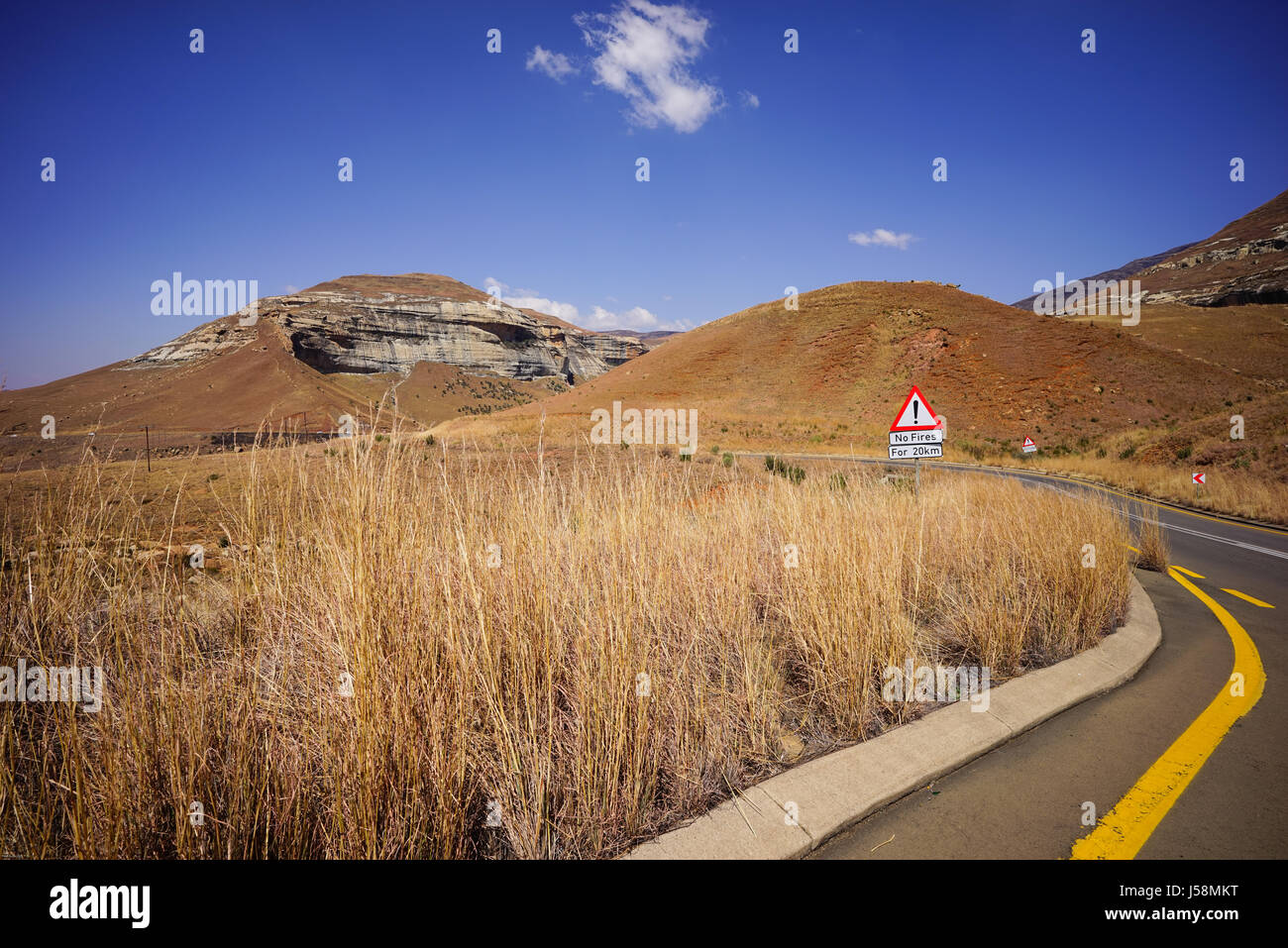 Reisen durch den Golden Gate Highlands National Park in Südafrika. Stockfoto