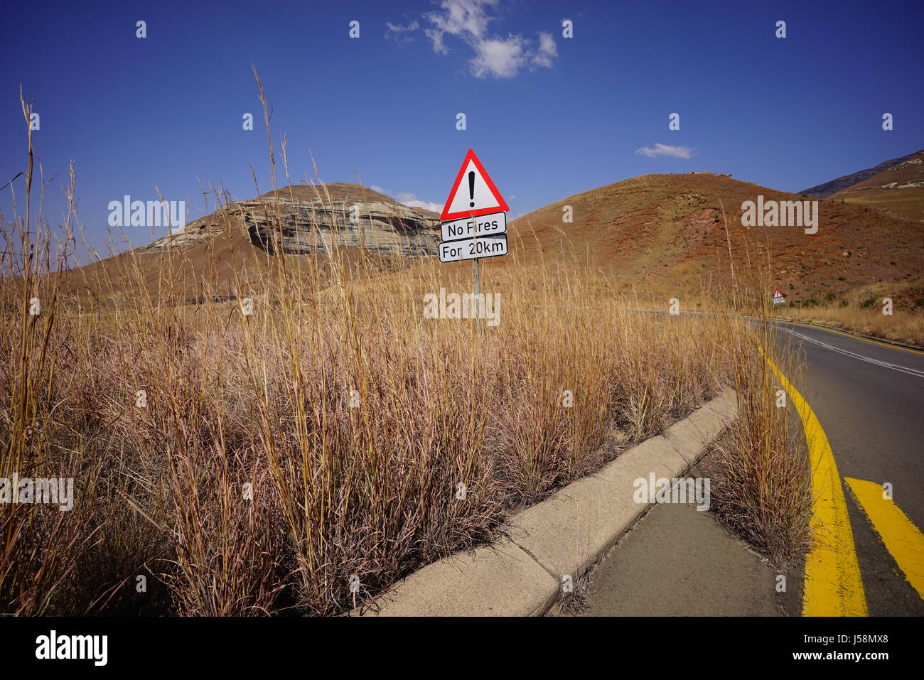 Reisen durch den Golden Gate Highlands National Park in Südafrika. Stockfoto