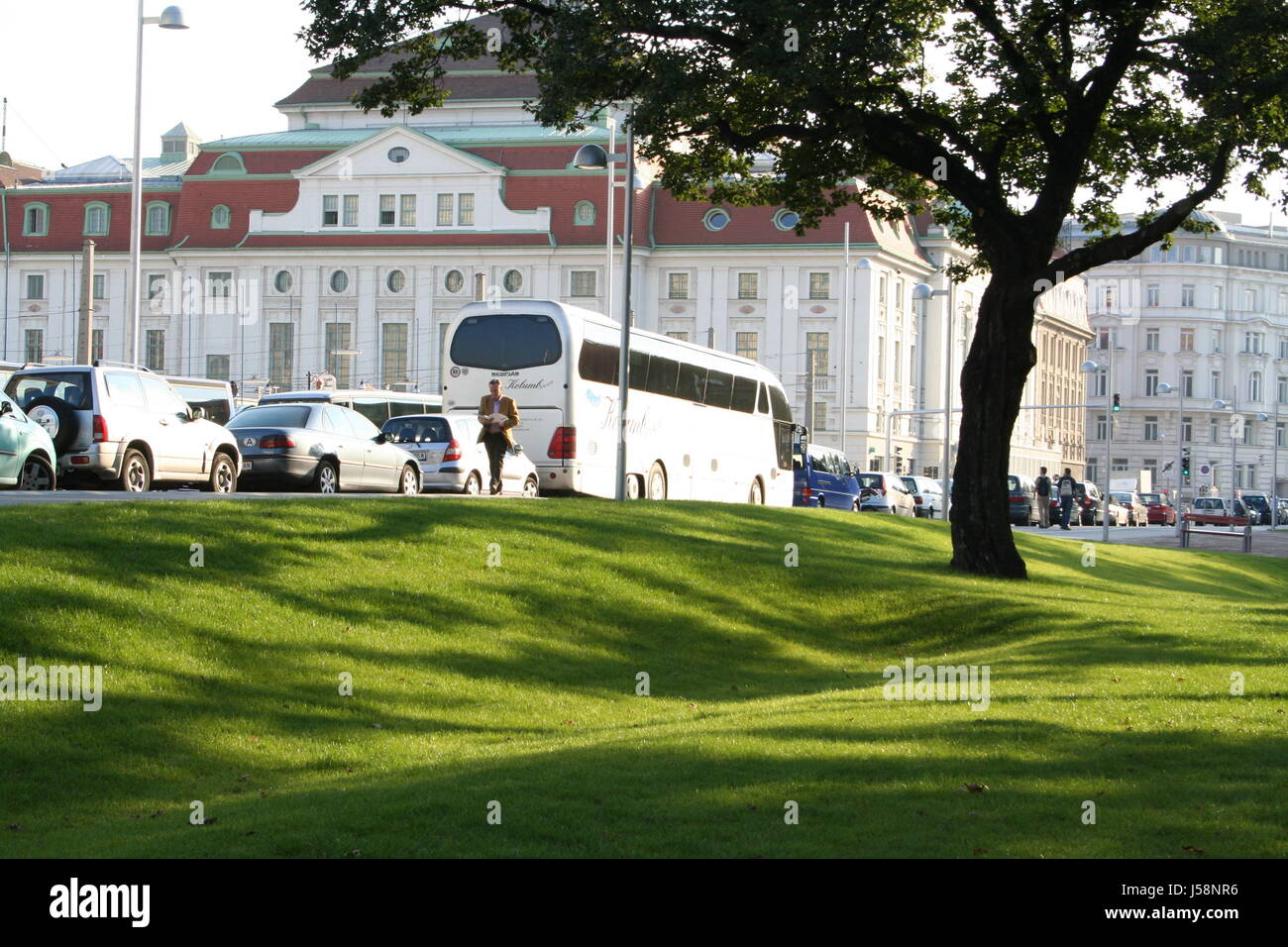 Stadt Stadt Baum Grün Wien Zentrum nebeneinander Erholung im Inneren erobern urban Stockfoto