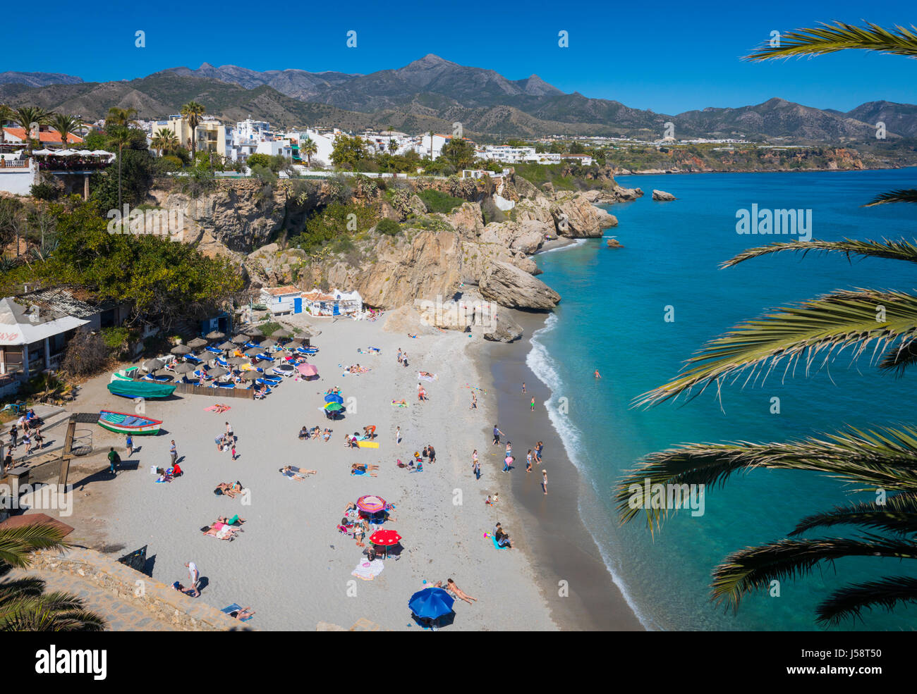 Nerja, Costa Del Sol, Provinz Malaga, Andalusien, Südspanien. Calahonda ...
