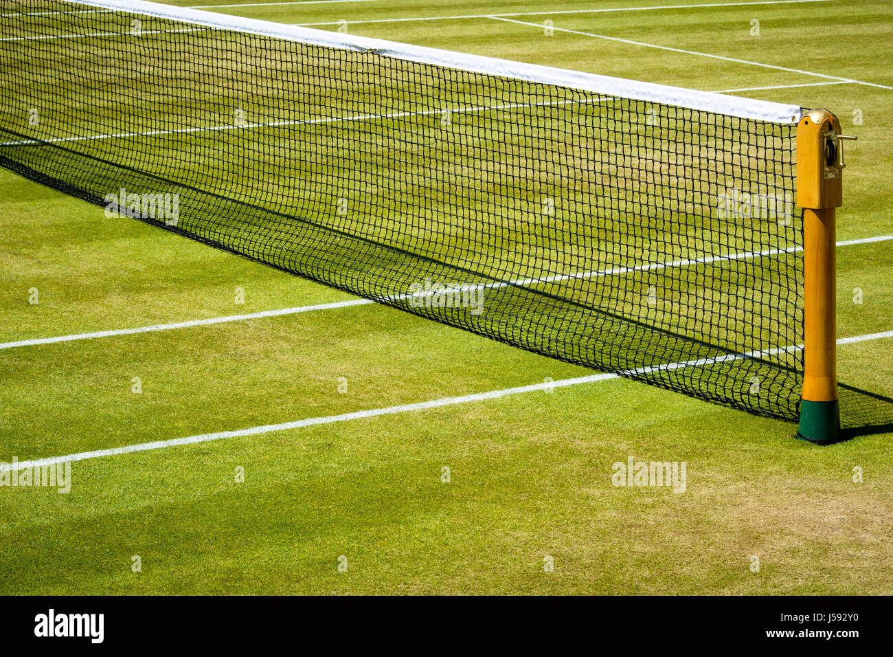 Tennis-net und Gericht Stockfoto