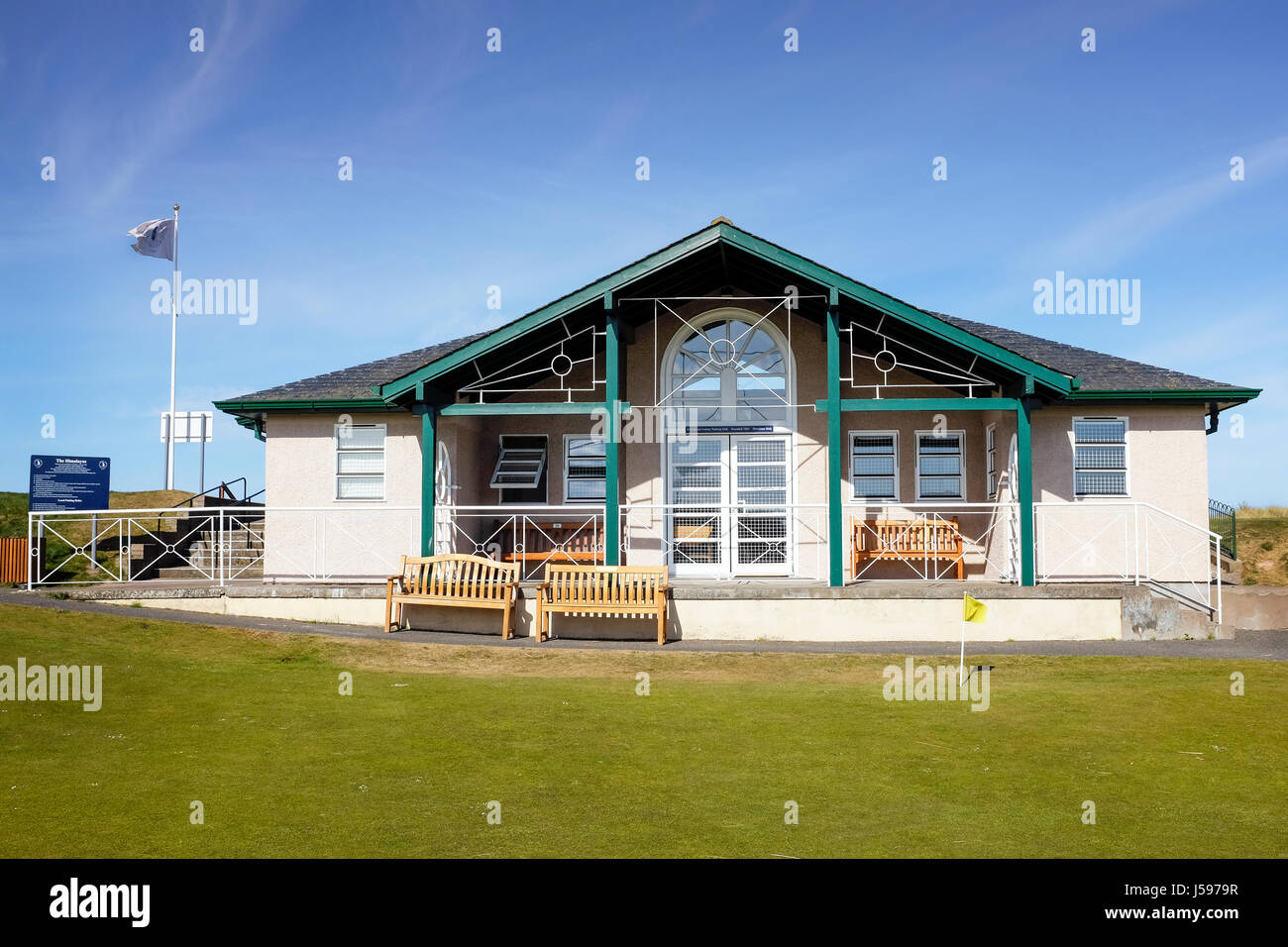 Clubhaus für den St Andrews Ladies setzen Club, The Himalaya Course, St Andrews, Fife, Schottland Stockfoto