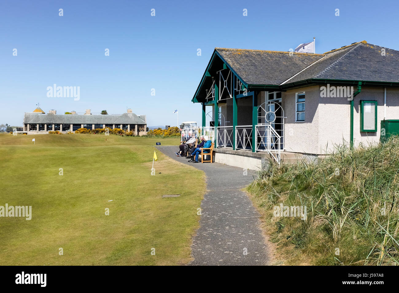 Clubhaus für den St Andrews Ladies setzen Club, The Himalaya Course, St Andrews, Fife, Schottland Stockfoto