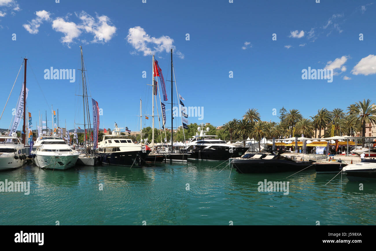 Bilder von kombinierten Palma International Boat Show 2017 und Palma Superyacht zeigen 2017 - Palma alten Hafen (Moll Vell), Palma De Mallorca, Balearen Stockfoto