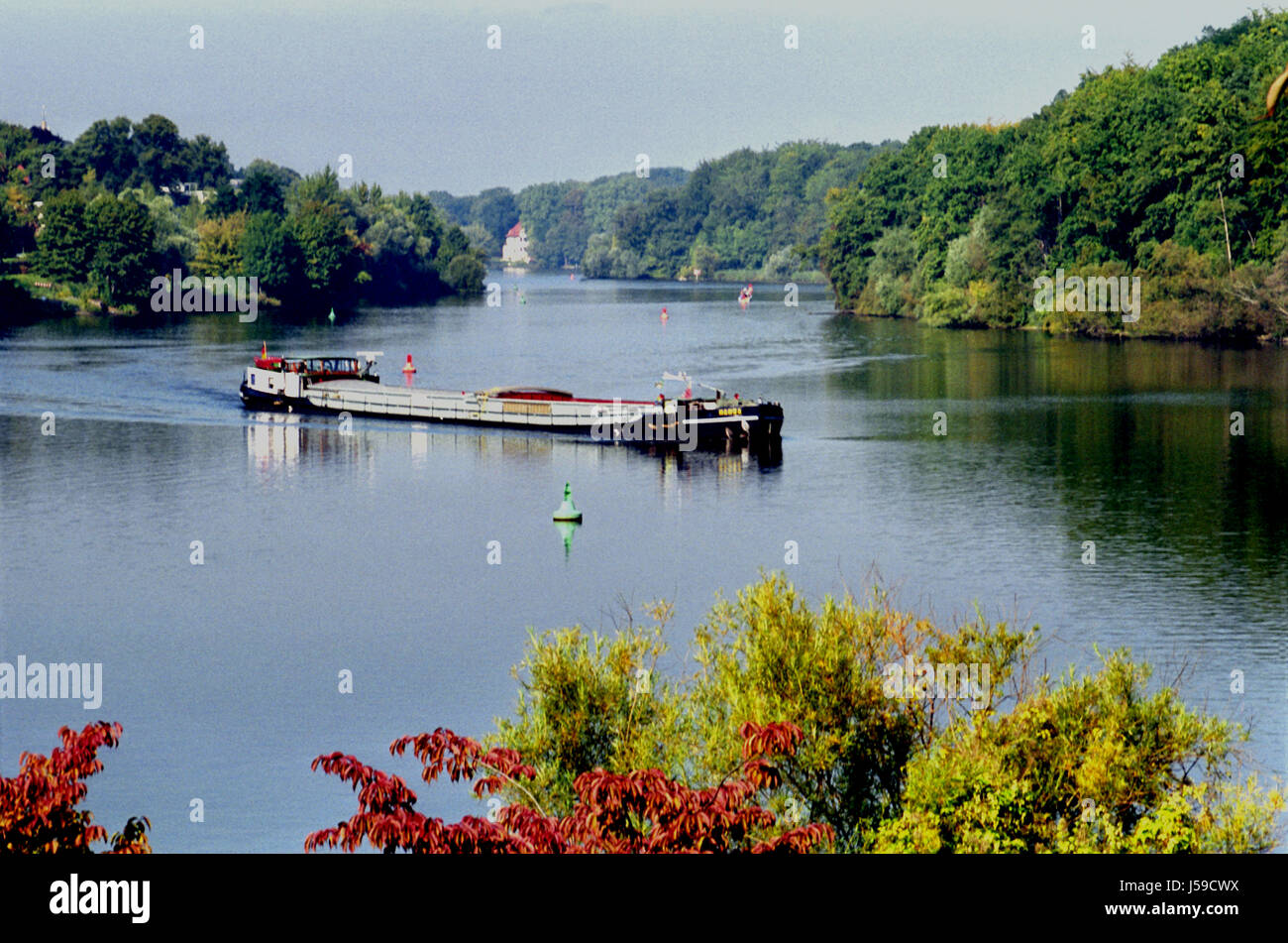 Binnenschifffahrt auf dem griebnitzsee Stockfoto