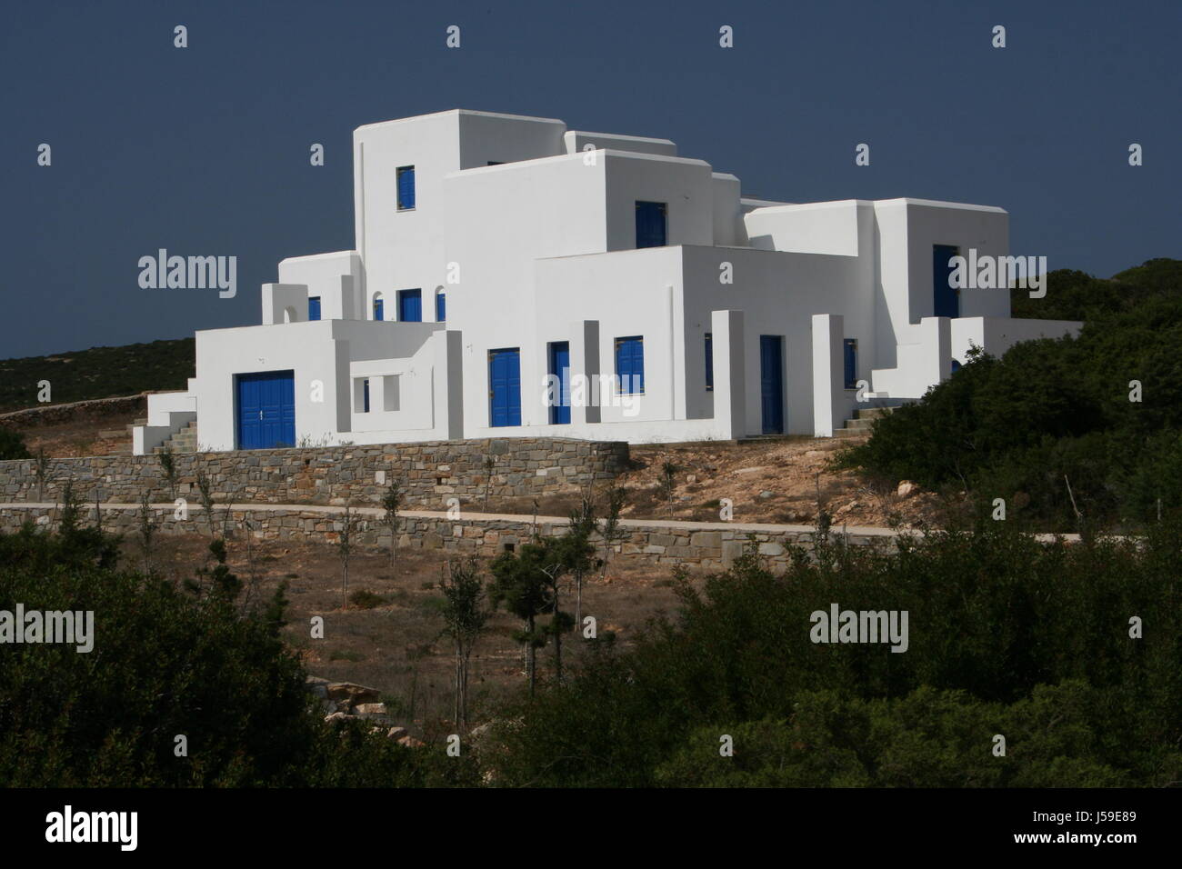 Häuser auf Paros in Santa maria Stockfoto