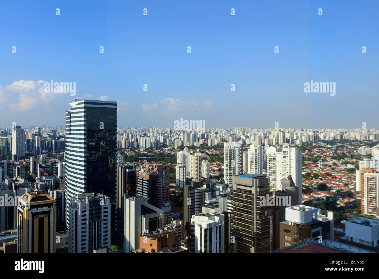 Neues Zentrum Sao Paulo Faria Lima Avenue und Vila Olimpia Stockfoto