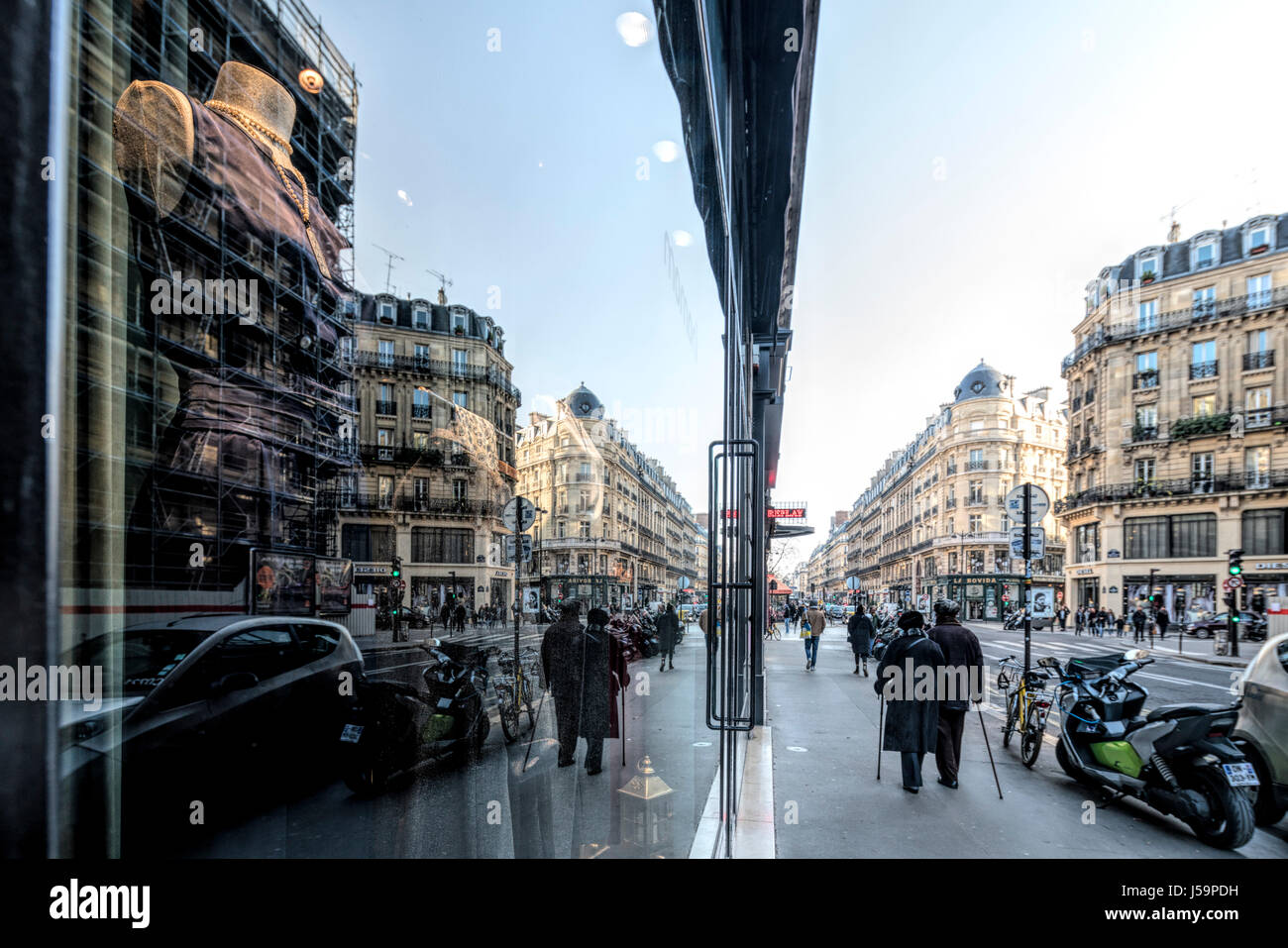 Rue Étienne Marcel, Paris, Frankreich Stockfoto