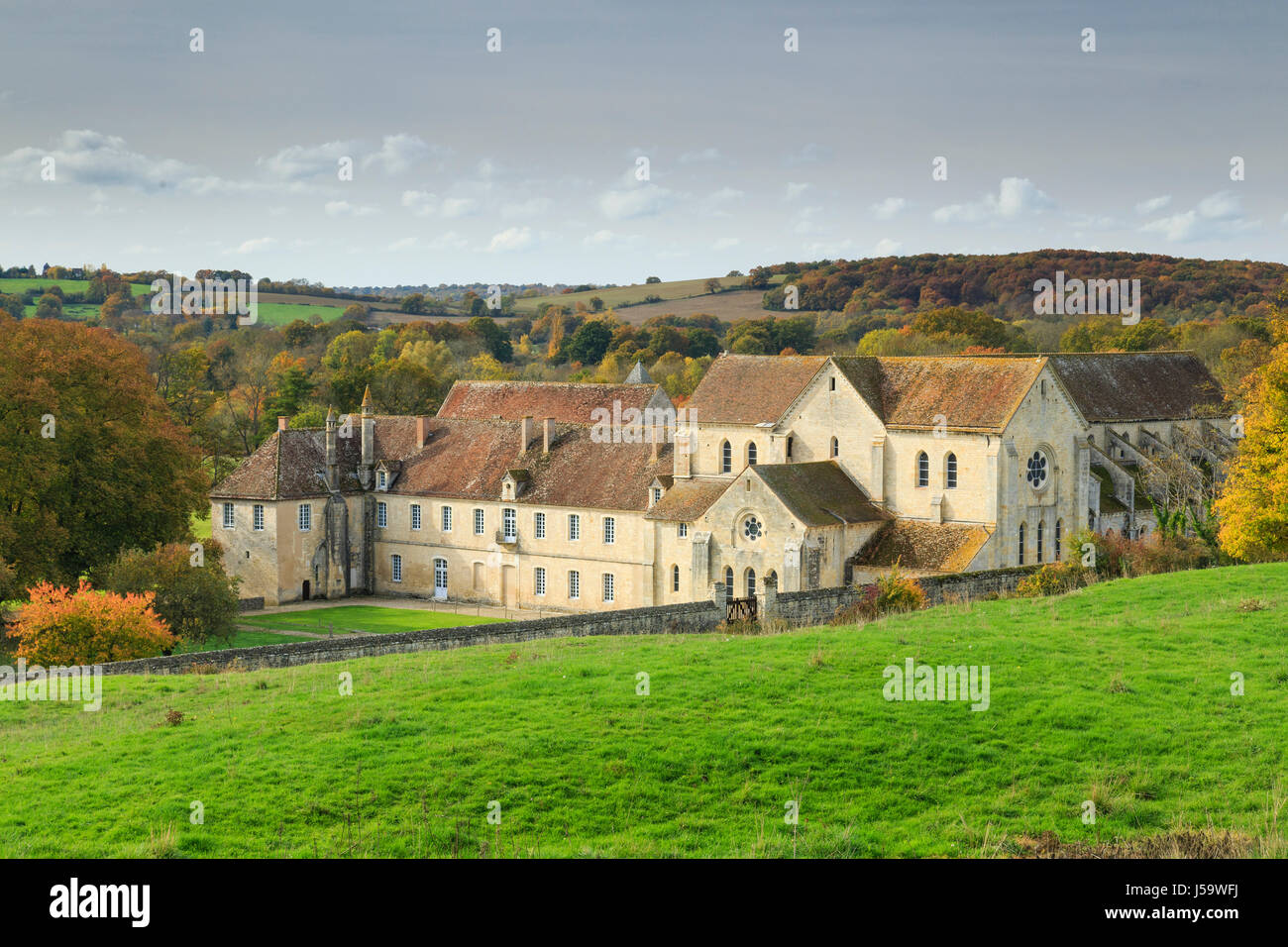 Frankreich, Cher, Bruere-Allichamps, Noirlac Abtei Stockfoto