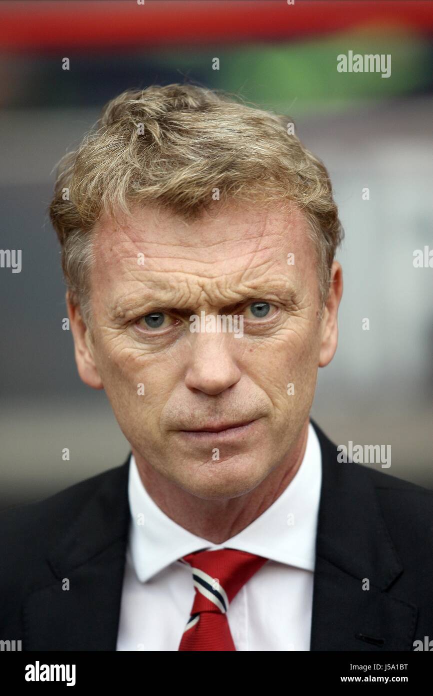 DAVID MOYES SUNDERLAND V MANCHESTER UNITED Stadion von leichten SUNDERLAND ENGLAND 5. Oktober 2013 Stockfoto