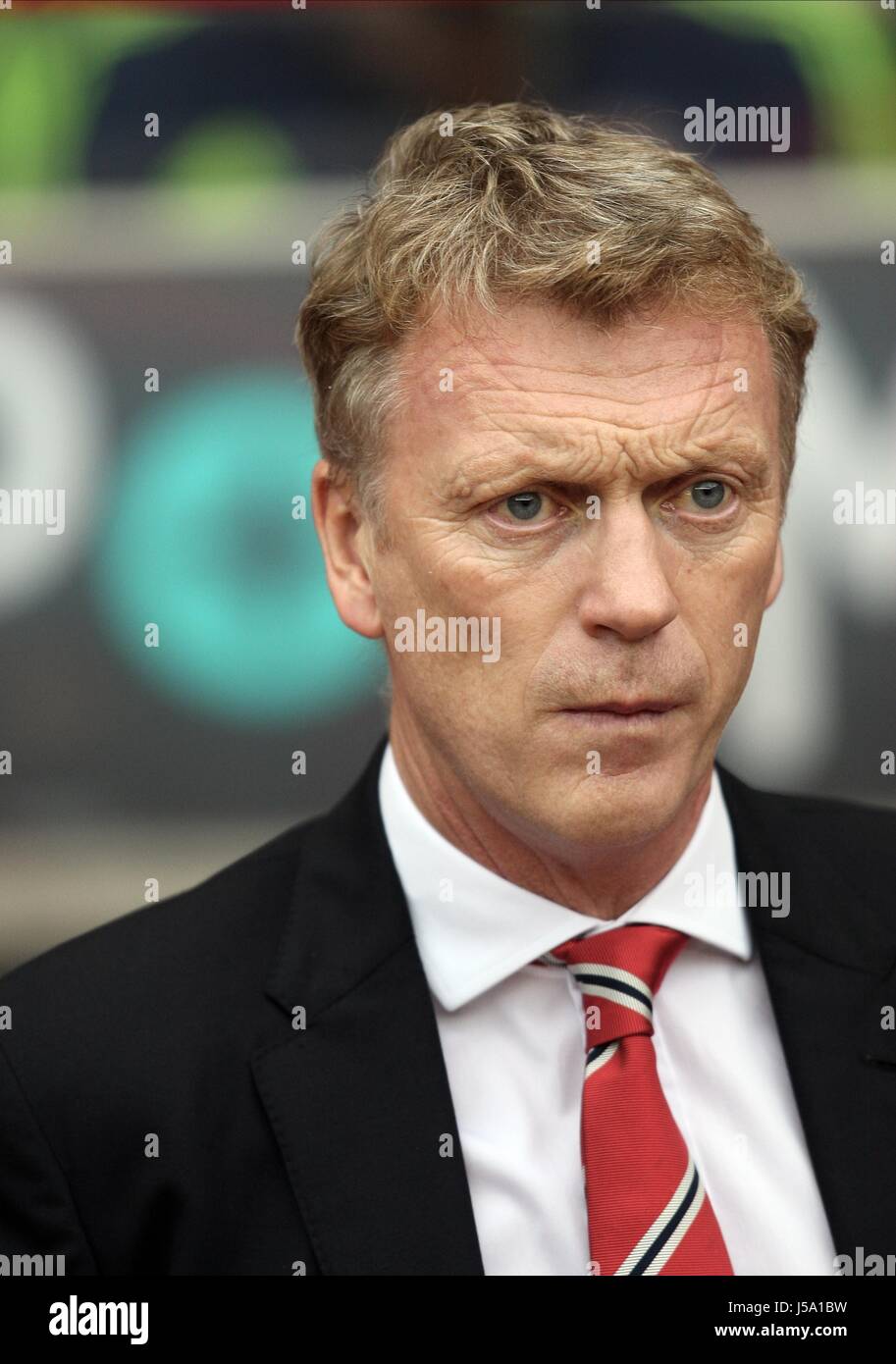 DAVID MOYES SUNDERLAND V MANCHESTER UNITED Stadion von leichten SUNDERLAND ENGLAND 5. Oktober 2013 Stockfoto