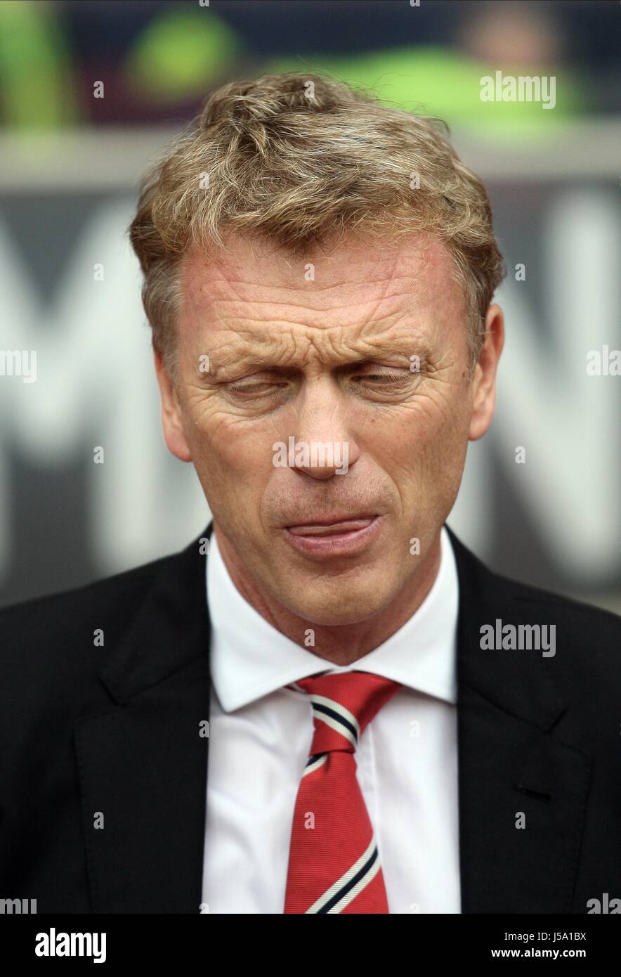 DAVID MOYES SUNDERLAND V MANCHESTER UNITED Stadion von leichten SUNDERLAND ENGLAND 5. Oktober 2013 Stockfoto