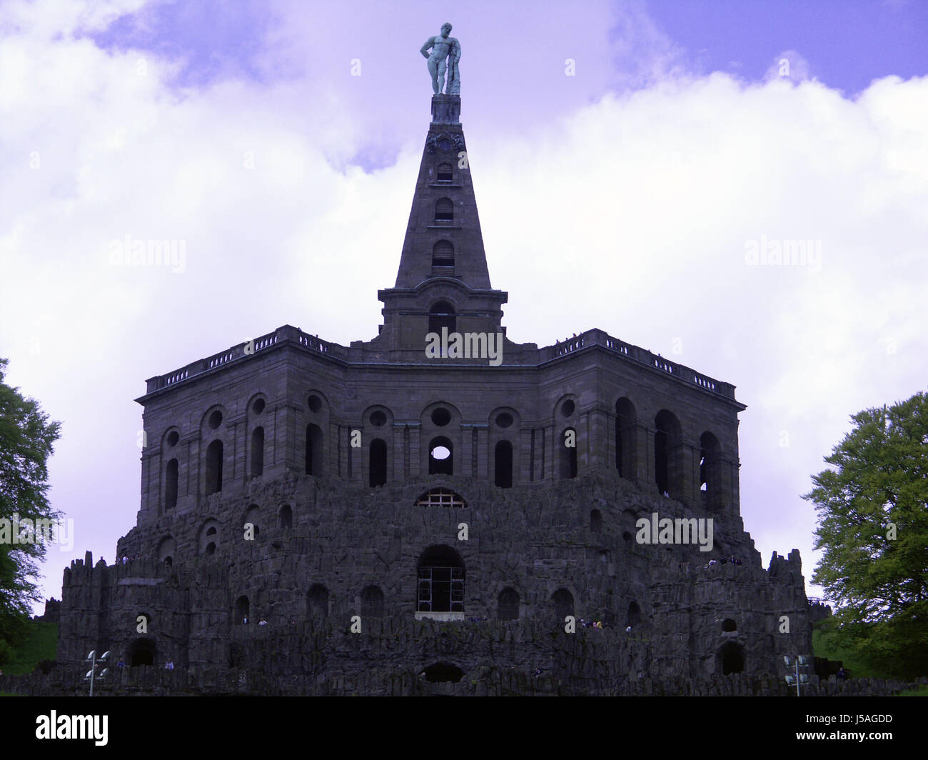Denkmal-Alpen Hercules Blatt Kupfer Deutschland Bundes Republik alten Kassel Stockfoto