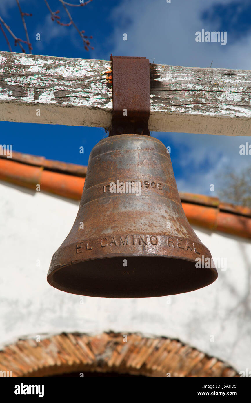 El Camino Real Lampe, Mission San Juan Bautista, Kalifornien Stockfoto