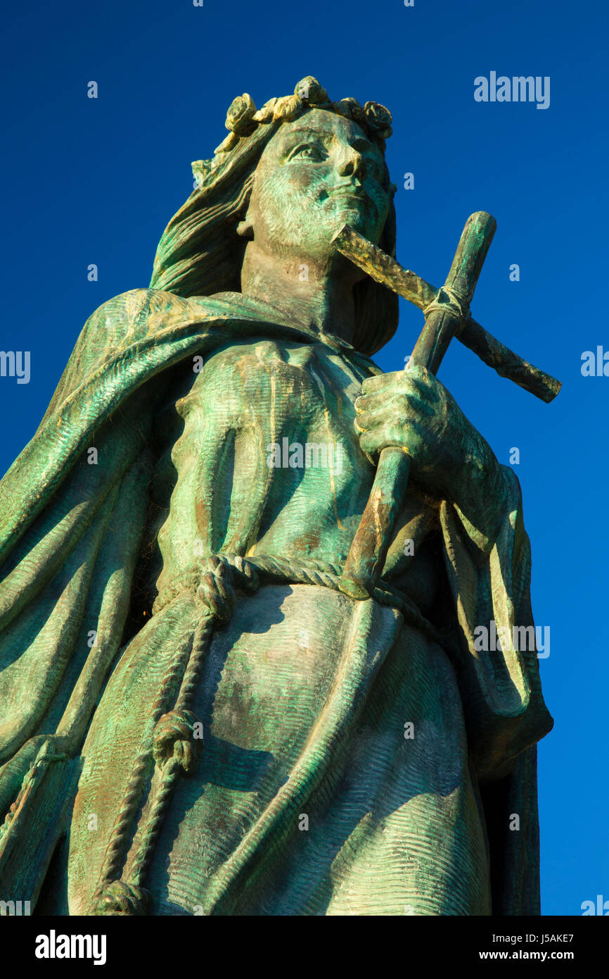 Santa Rosalia Statue, Fishermans Wharf, Monterey, Kalifornien Stockfoto