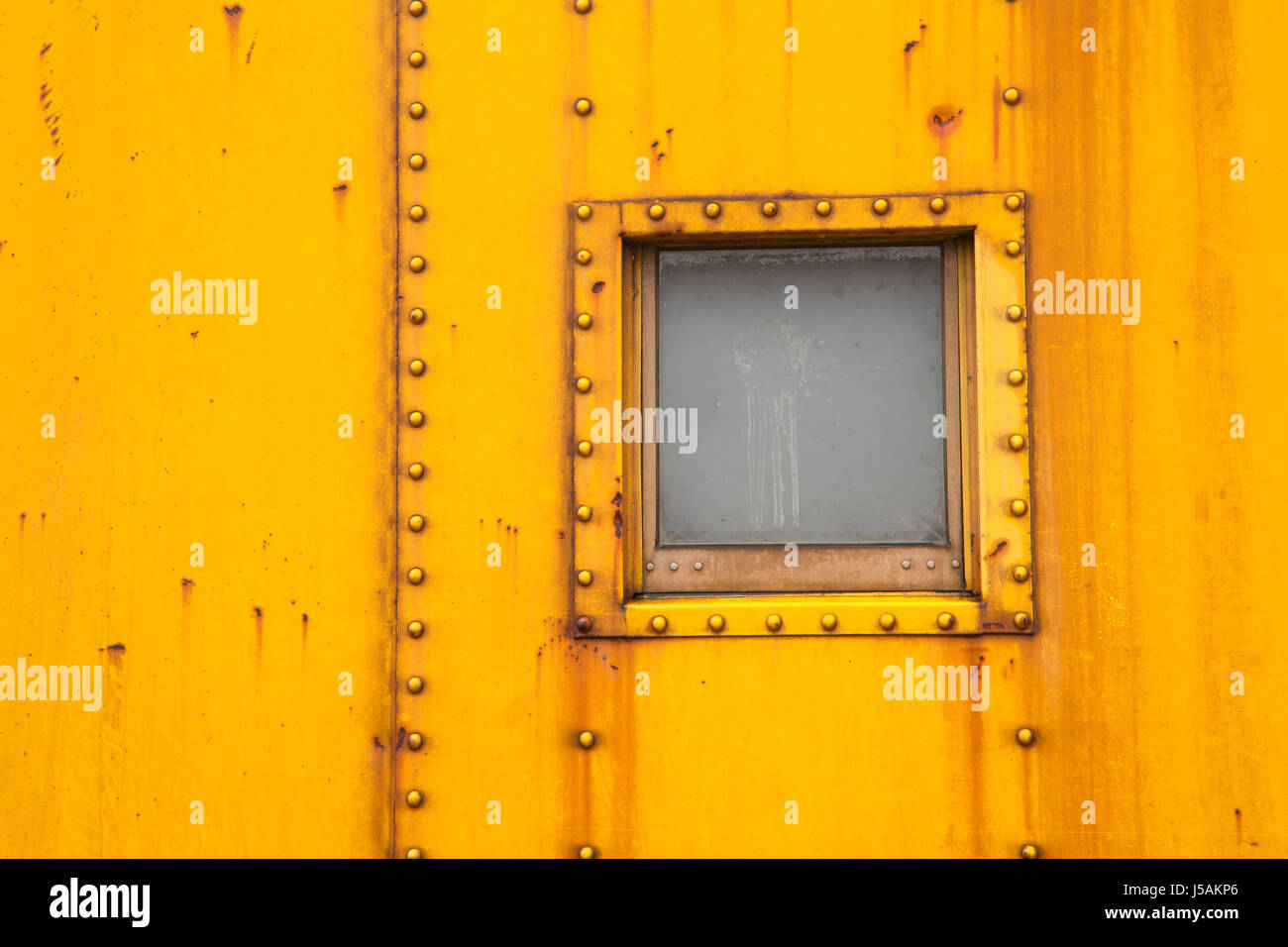Fenster, westlichen Amerika Railroad Museum, Barstow, Kalifornien zu trainieren Stockfoto