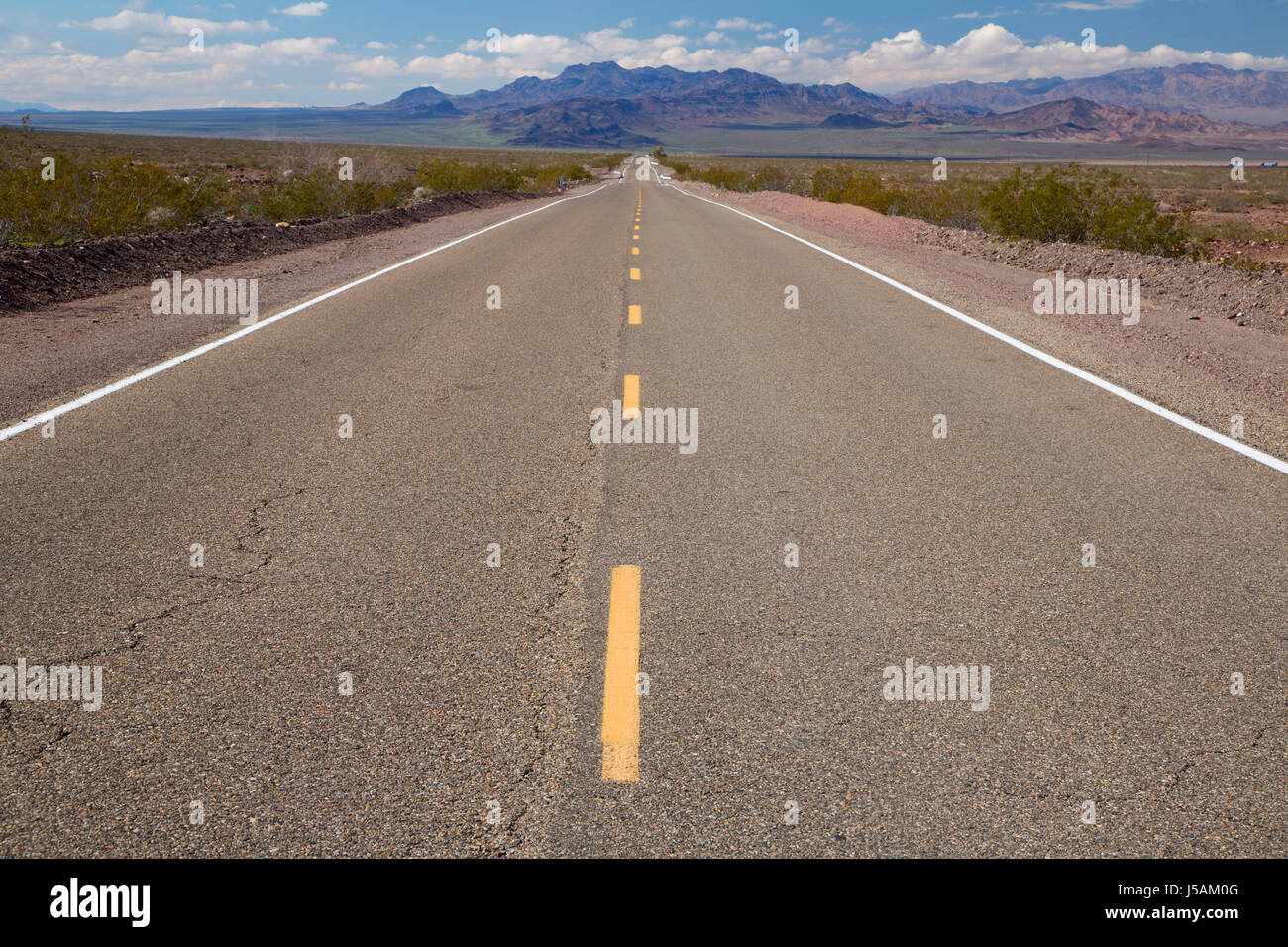 Historische Route 66, Mojave Trails Nationaldenkmal, Kalifornien Stockfoto