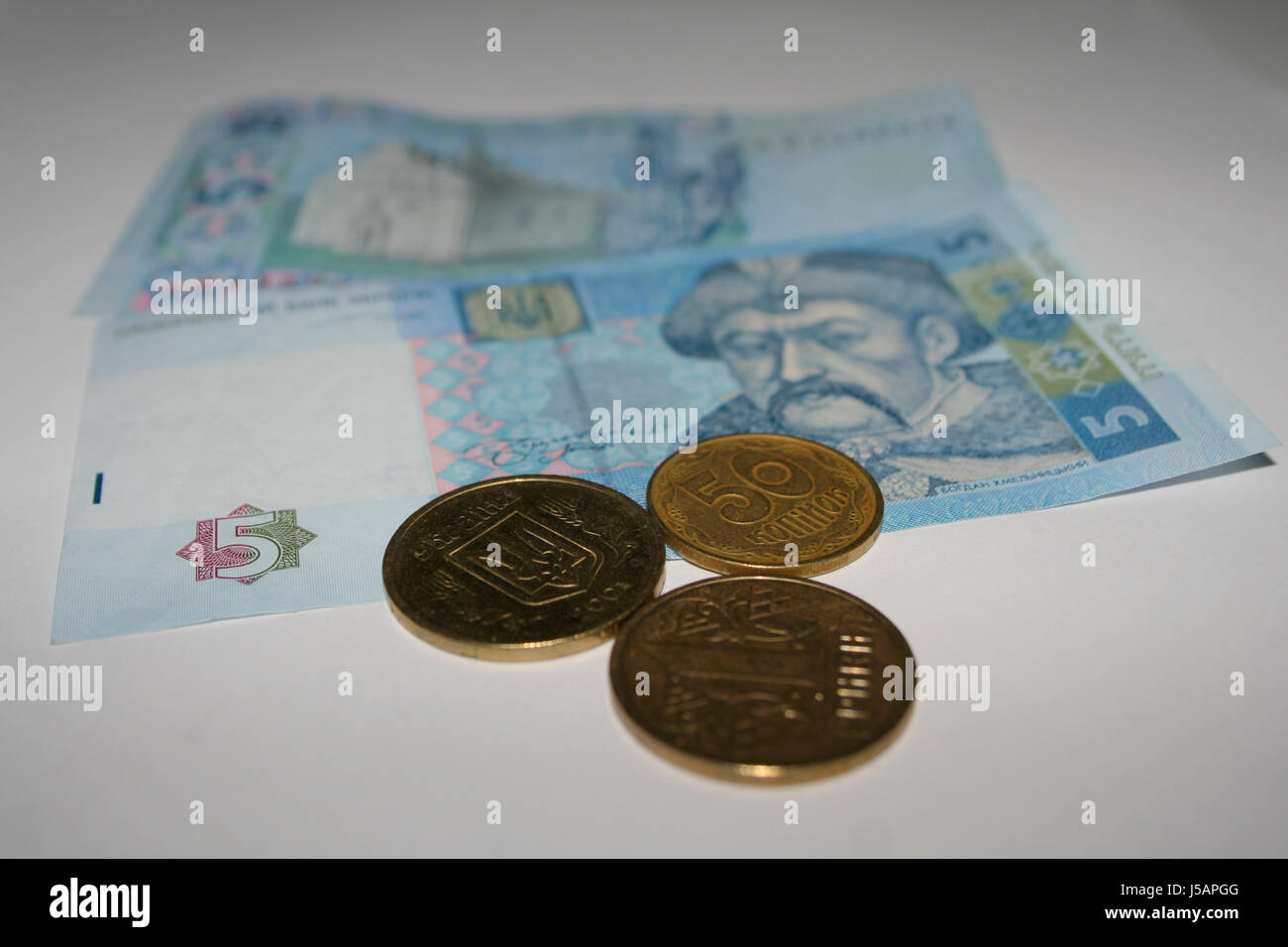 Münze Münzen östlichen Europa Kauf Devisen Ukraine Rubel kaufen Stockfoto