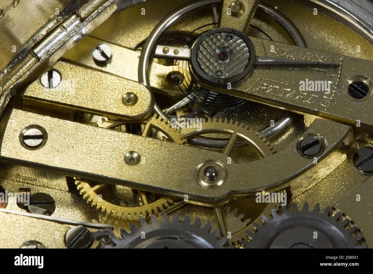 Uhr Zeit Uhrwerk Messing Mechanik Pocket Watch Angst chronometer  Stockfotografie - Alamy
