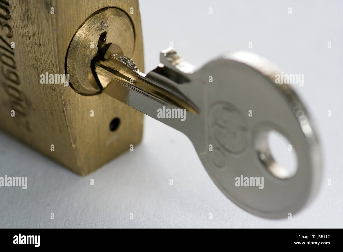 offen für Sperre bestimmte speichern schützen Schutz behindern Chubb Lock sicher verschlüsseln Stockfoto