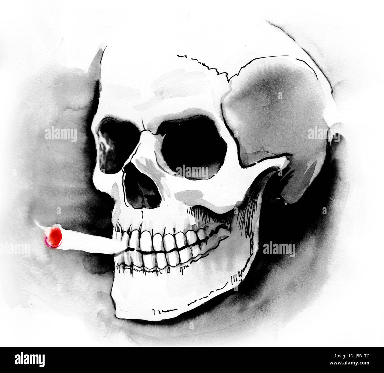 Smoking skull -Fotos und -Bildmaterial in hoher Auflösung – Alamy