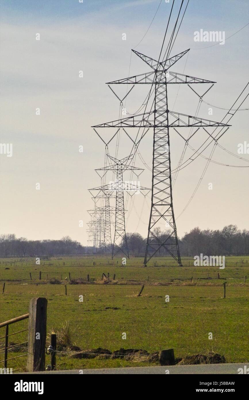 Festnetz 380kv Stockfoto