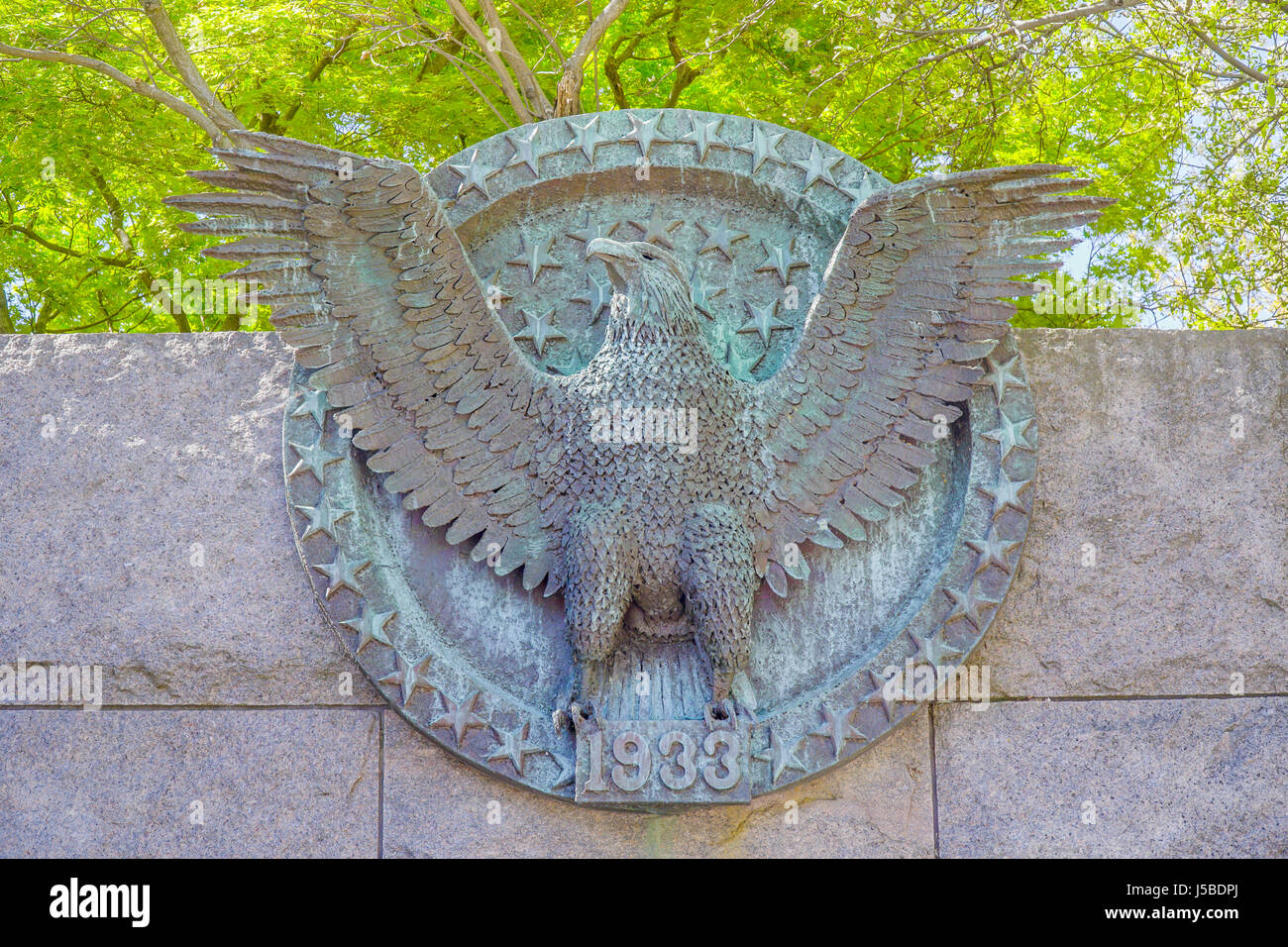 Franklin Delano Roosevelt Memorial in Washington - WASHINGTON DC - Kolumbien Stockfoto
