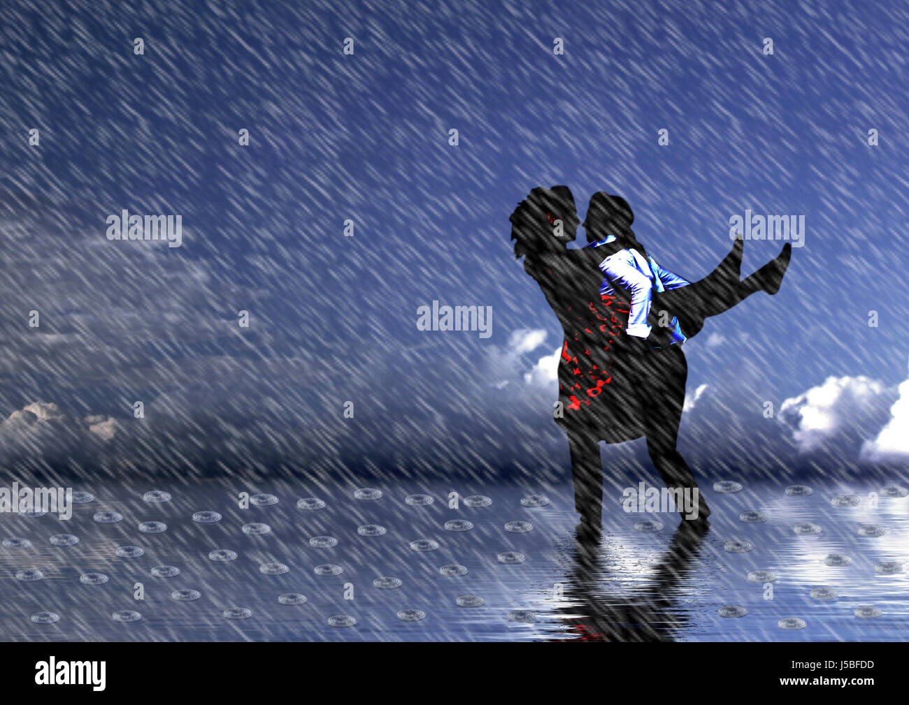 Tanzen im Regen Stockfotografie Alamy