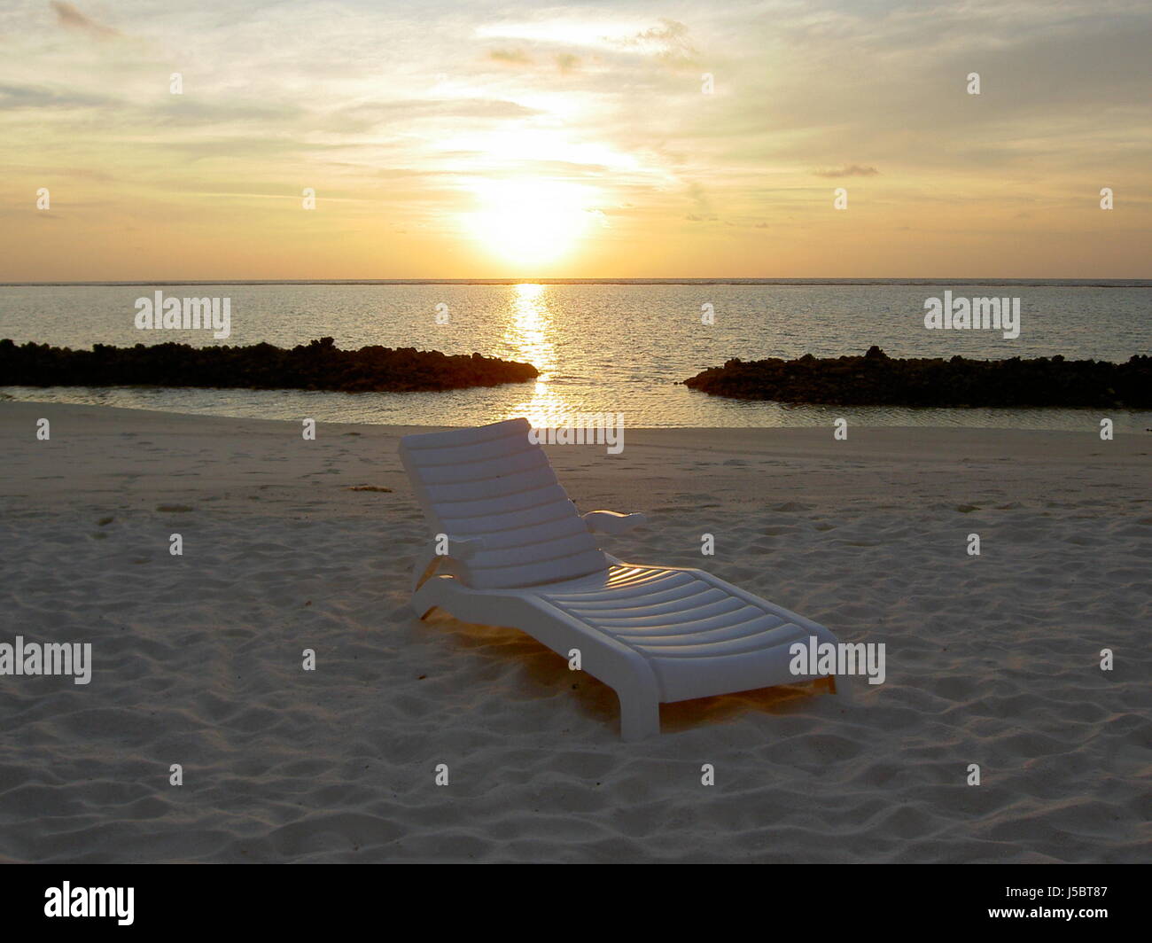 Sonnenuntergang auf Summer Island Stockfoto