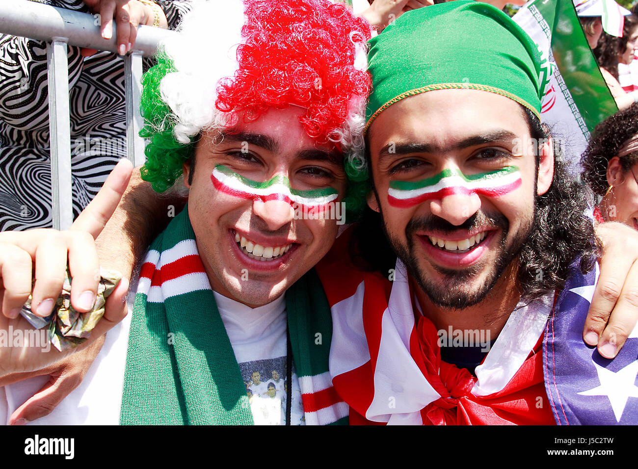 2 Iraner aus den USA in Frankfurt für den World cup Stockfoto