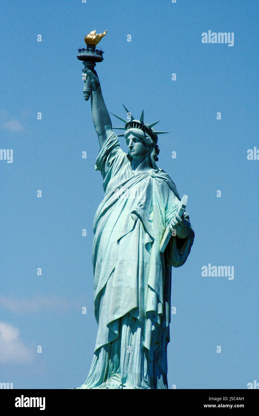 USA-Manhattan-Statue von Liberty New York Amerika freiheitsstatue Stockfoto