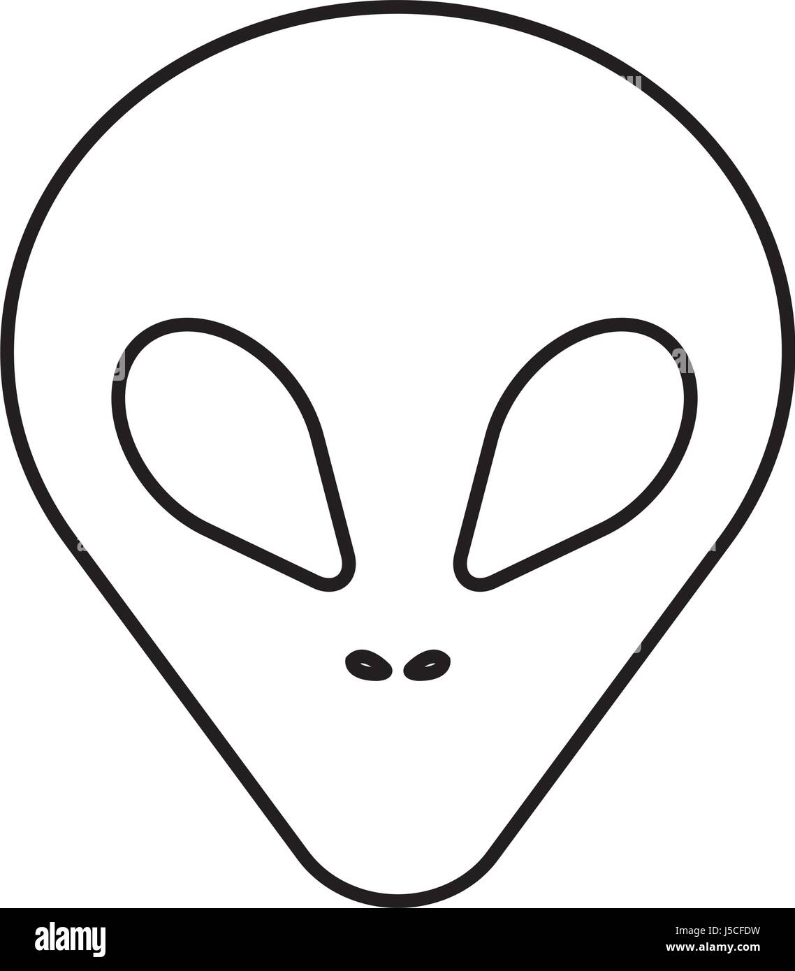 Alien Symbolbild Stock Vektor