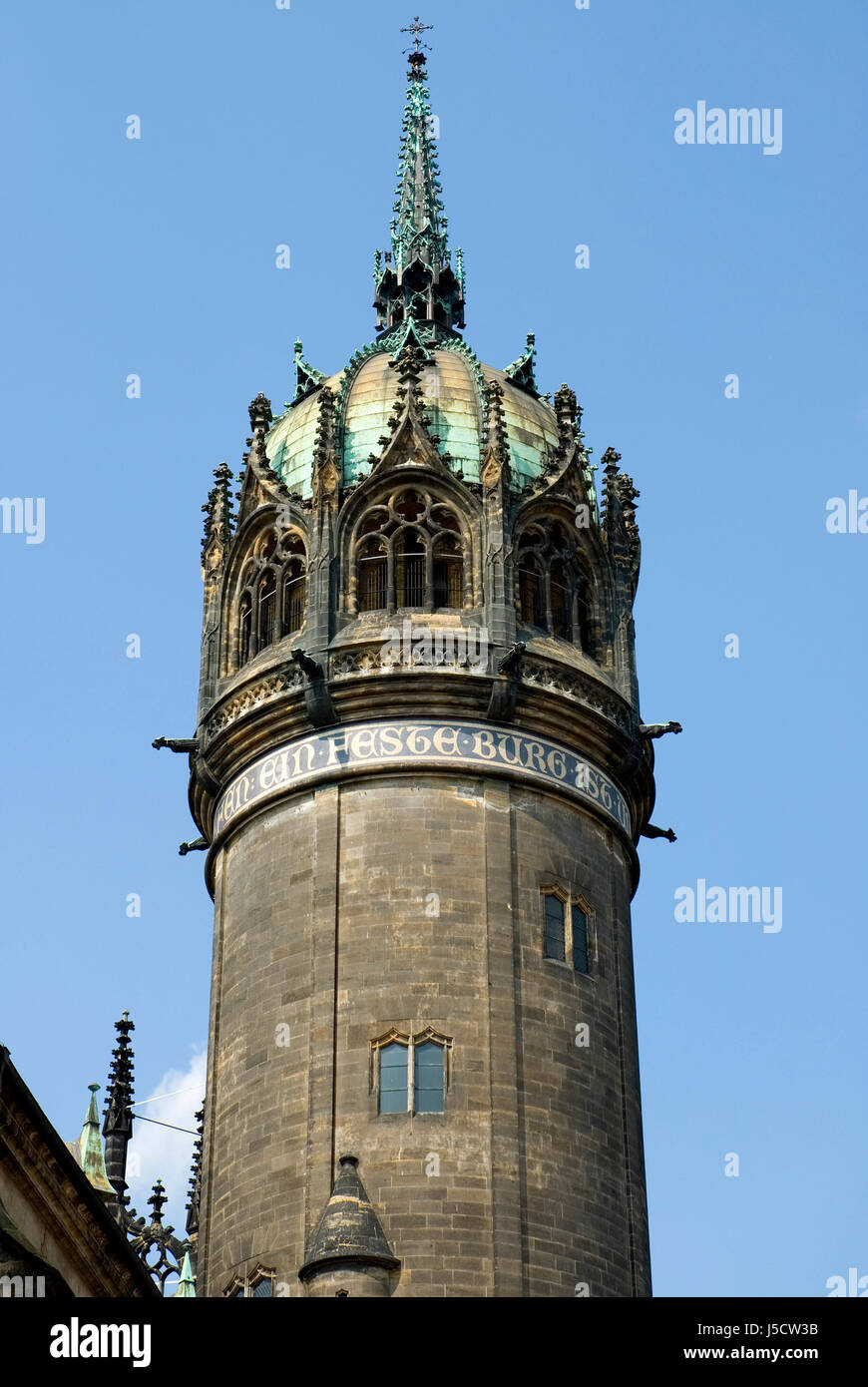 Stadt der Kirchturm der Kirche wittenberg Stockfoto