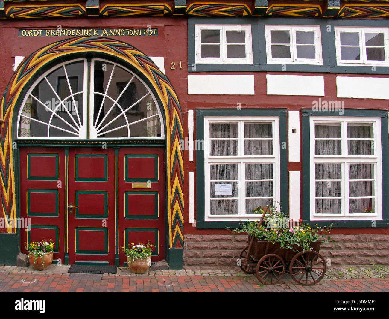 Tür Türen verrotten Nord-Rhein Westfalen rote Rinteln Fachwerkhaus tr gebude Stockfoto