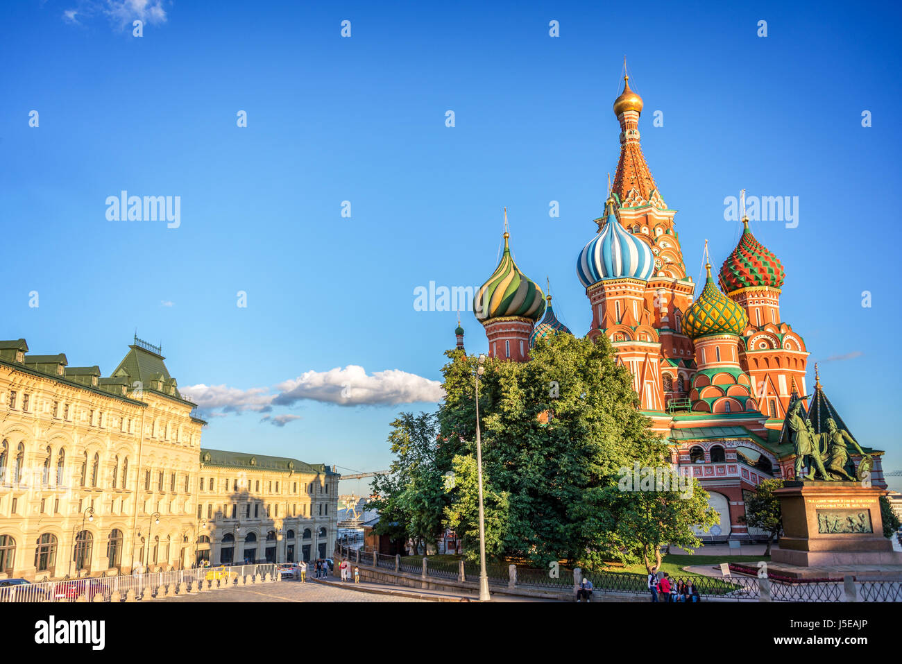Basilius Kathedrale am Roten Platz in Moskau, Russland Stockfoto