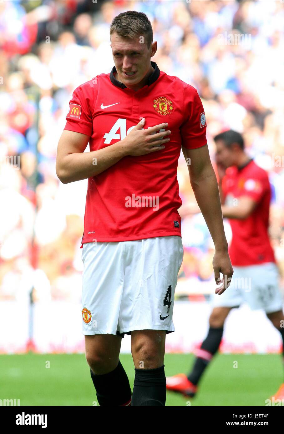 PHIL JONES MANCHESTER UNITED LONDON UK 11. August 2013 Stockfoto