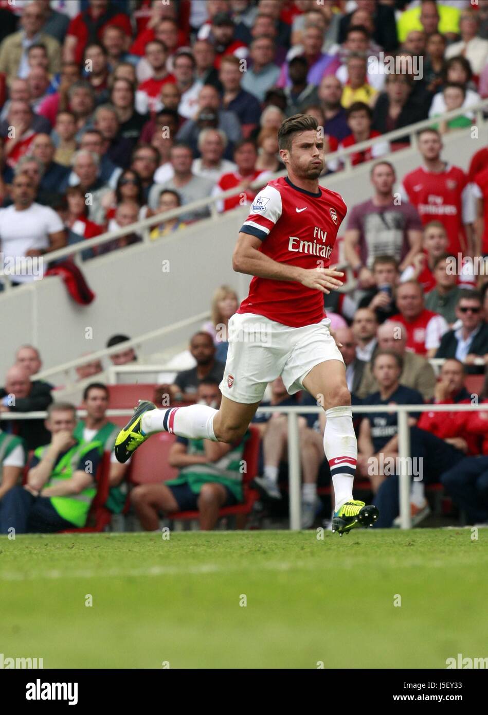 OLIVIER GIROUD ARSENAL V TOTTENHAM HOTSPUR ARSENAL EMIRATES LONDON ENGLAND 1. September 2013 Stockfoto