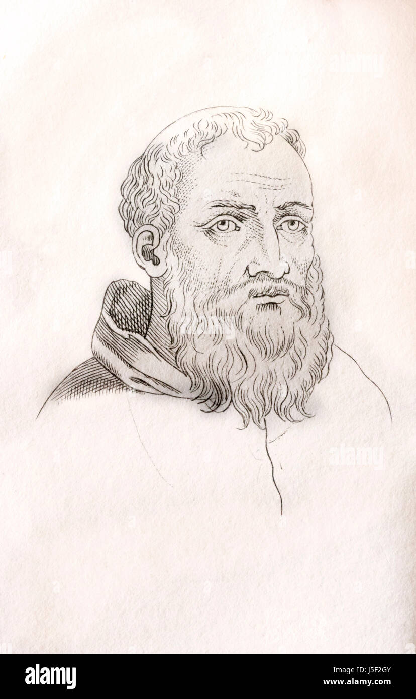 Giovanni Angelo Montorsoli, 1507-1563, aka Giovanni Agnolo Montorsoli.  Florentiner Bildhauer und Servitenklosters Mönch.  Von Le Vite de' Più Eccellenti Pittori, Scultori, e Architettori oder Leben von der am meisten ausgezeichneten Maler, Bildhauer und Architekten von Vasari, veröffentlicht 1829. Stockfoto