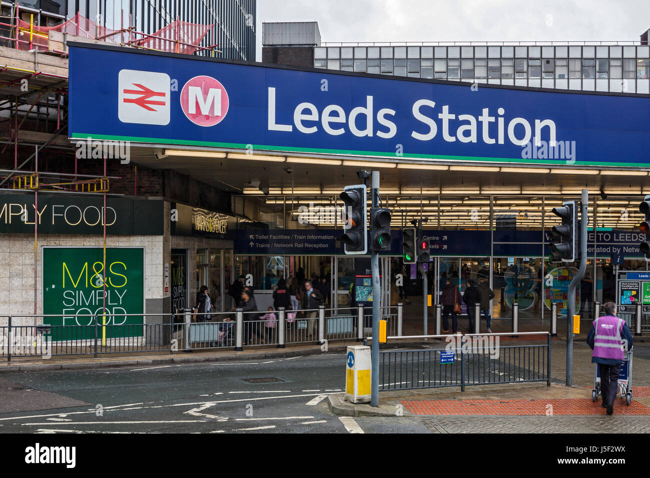 Leeds-Bahn-Eingang Stockfoto